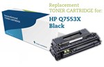 Q7553X Sort lasertoner - HP nr.53 X genfyldt